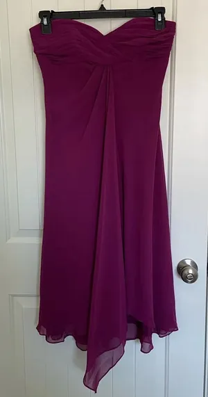 EUC | David’s‎ Bridal women’s strapless midi dress — size 6 thumbnail 1