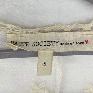 Haute Society coverup Womens S Beige Lace Sheer Open Drape Top mesh -‎ flaw thumbnail 5
