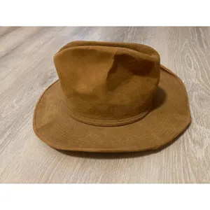 Georgetown Vintage Suede Cowboy Hat Tan Brown Cattleman Tejana Size 6 7/8 Small thumbnail 3
