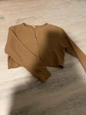 SKIMS Henley Crop Waffle Long Sleeve thumbnail 2