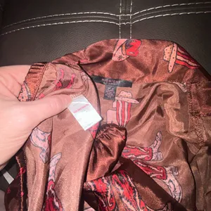 Western pajama top and bottom. Medium. Red thumbnail 6