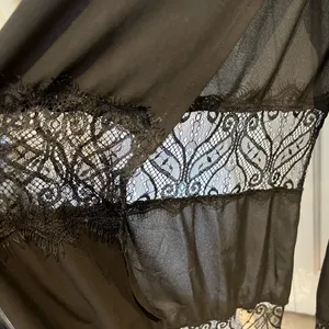 Bebe Stunning Black Lace long Dress size S-p thumbnail 3