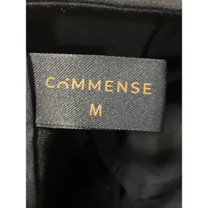 Commense Women's Black High Rise Pleated Loose Straight Trousers Pants Size M thumbnail 3