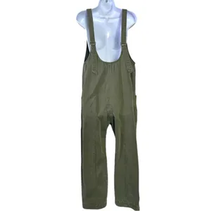 Free People High Roller Jumpsuit in Moss Stone Size Small Denim Overalls Harem thumbnail 8