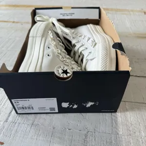 Converse All Star Chuck Taylor Hi Lift size 6.5 Vintage White Leather Ruffle thumbnail 13
