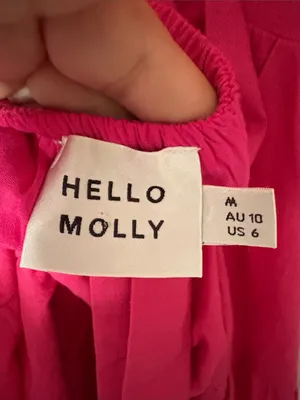 Hello Molly Best Weekend Tie Back Puff Sleeve Dress Pink Size 6 thumbnail 9