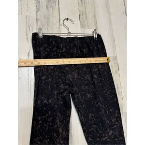 Xhilaration Women’s Black Brown Abstract Print Leggings Size Large Stretch Pull thumbnail 5