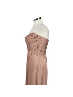 La Femme Blush Pink Strapless High Slit Floor-Length Formal Gown Size 6 thumbnail 5