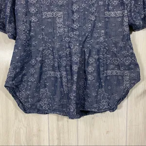 Anthropologie Pilcro and The Letterpress Tied Sleeve Blouse Paisley Bandana 0 thumbnail 8