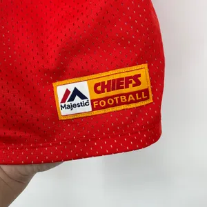 Majestic NFL Kansas City Chiefs Red‎ Gold Lace Up Football Jersey S Sports thumbnail 5