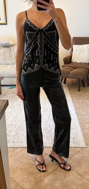 Leather Pants Black Size 00 thumbnail 1