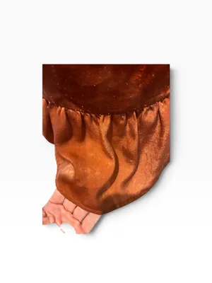 Mi Ami Copper/Bronze Satin V-Neck Spaghetti Strap Camisole. Flattering thumbnail 4