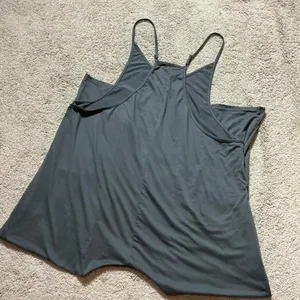 Womens Charcoal Gray Wide Leg Jumpsuit Overall Dress Pockets M‎ thumbnail 1
