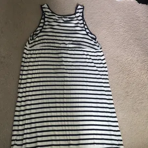 Striped‎ stretch tie waist midi dress thumbnail 5