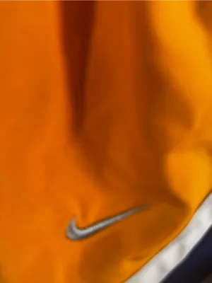 X342. Nike Orange and Navy Athletic Shorts with White Trim thumbnail 2