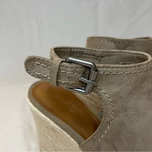 Target - Universal Thread Suede Espadrille Wedge Sandal Heels, Tan, Size 6, EUC thumbnail 8
