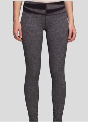 Lululemon Wunder Under Pant Giant Herringbone Black Heathered Size 6 thumbnail 1