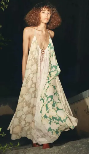 Zara Floral Halter Dress flowy summer casual vacation bohemian thumbnail 18