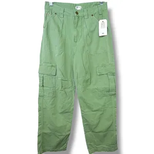 NEW Billabong Green Walk Along Relaxed Cargo Cotton Twill Comfy Pants Size 26 thumbnail 5