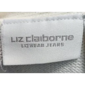 Liz Claiborne Cream Knit Sweater Top Long Sleeve‎ Anchor Button Nautical thumbnail 4
