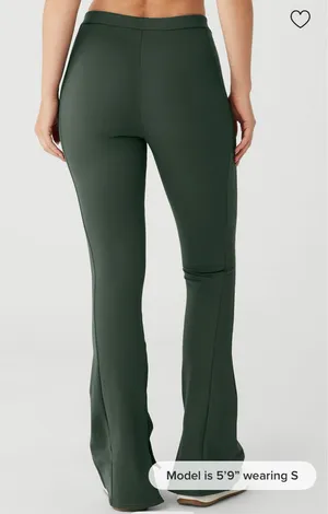 Alo High-Waist 7/8 Zip It Flare Leggings - Cactus Green thumbnail 3