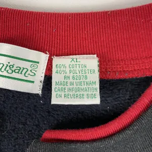 Shenanigans Cardigan Sweater Womens XL Blue Cardinal Holly Ugly Christmas thumbnail 6