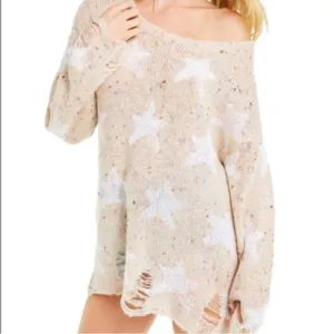 Wildfox Seeing Stars Lennon confetti distressed‎ Sweater Size XS thumbnail 2
