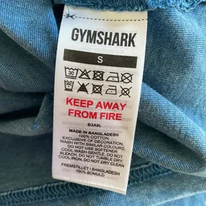 Acid Wash Blue Gymshark Long Sleeve Tee thumbnail 7
