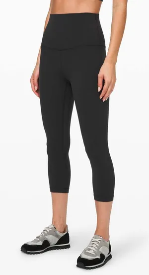 Lululemon Align Crop 21" Legging Size 4 Black *Super High Rise Yoga Gym thumbnail 1
