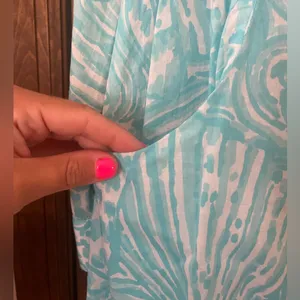 Lilly Pulitzer Sanibel Tunic Dress Sarong Coverup Shorley Teal Womens Small thumbnail 5