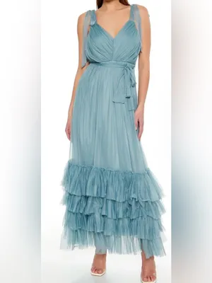 Elegant Blue women’s Boho style Dress thumbnail 2