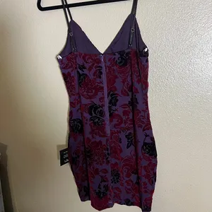 Lulu's Floral Mini Dress medium grunge whimsical witchy‎ new thumbnail 5