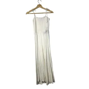 Rip‎ Curl White Fiesta Wide Leg Smocked Cropped Jumpsuit XS thumbnail 2