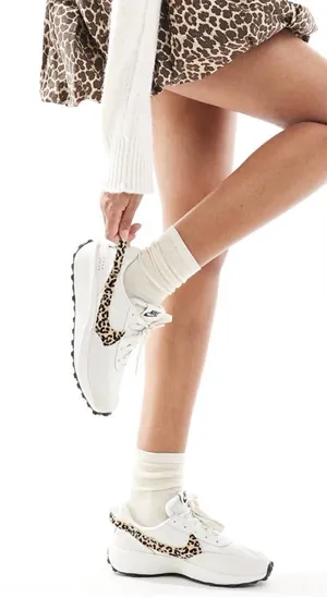 Nike Waffle Debut White Leopard Sneakers 9.5 thumbnail 1