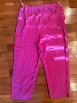 Free People Hot Pink Cropped Wide Leg Surfside Jogger Pants - Size Medium thumbnail 5