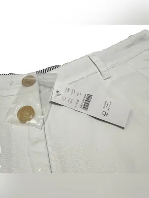 J. Crew Heritage Pleated Shorts Women's 10 Chino White Cotton Casual Preppy NWT thumbnail 8