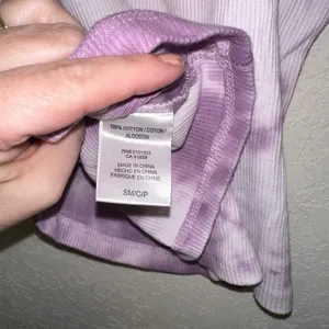 Coca Cola Fanta Orange Graphic Tank Top Purple Tie Dye Ribbed Crop Tank S/M NWOT thumbnail 4