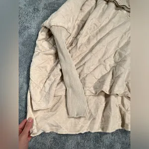 FP one free people cream cotton Sweatshirt sweater thumbnail 2