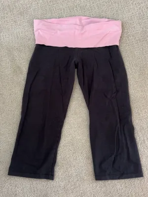 Miami Style y2k black and pink fold over capris size small brand thumbnail 1