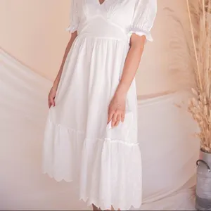 ✨ Whisper Eyelet Midi Dress✨ White Size L thumbnail 6