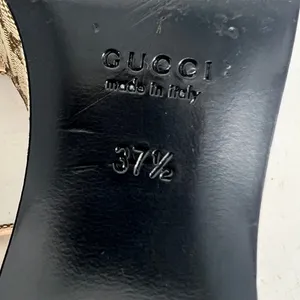 Gucci Lady Horsebit GG Supreme Canvas Platform Sandals Beige 37.5 Box Dust Bags thumbnail 15