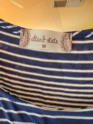 NWT M Altar'd State blue & White Striped Tank sleeveless and flowy dress or top thumbnail 4