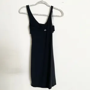 Alo Yoga Asymmetric Soleil Dress Black XS thumbnail 8