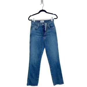 Agolde Straight Leg High Rise Jeans Women's Blue Size 25 thumbnail 2
