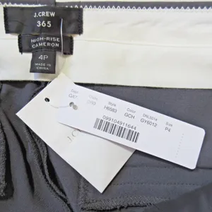 NWT J.Crew 365 High Rise Cameron Graphic Charcoal Four Season Stretch Pants 4P thumbnail 3