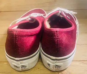 Vans Authentic Originals Unisex Red Canvas Lace Up Sneakers Shoes men's size 6 women size 7.5 red burgundy 30 thumbnail 4