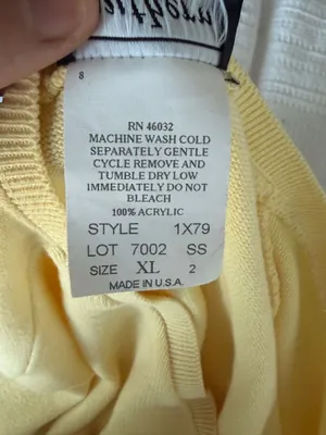 Southern Lady Sweater Yellow Size XL thumbnail 5
