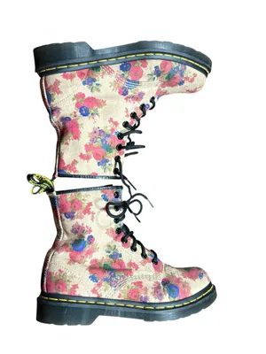Dr. Martens Vintage Bouquet CASTEL Taupe Beige Boots Womens Size 7 thumbnail 8