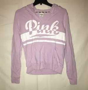 Lavender V-Neck Victoria'S Secret Pink Hoodie thumbnail 1