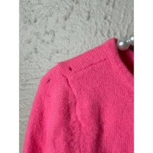 Lilly Pulitzer Cashmere Sweater Size Small Bright Pink Preppy Colorful TINY FLAW thumbnail 6
